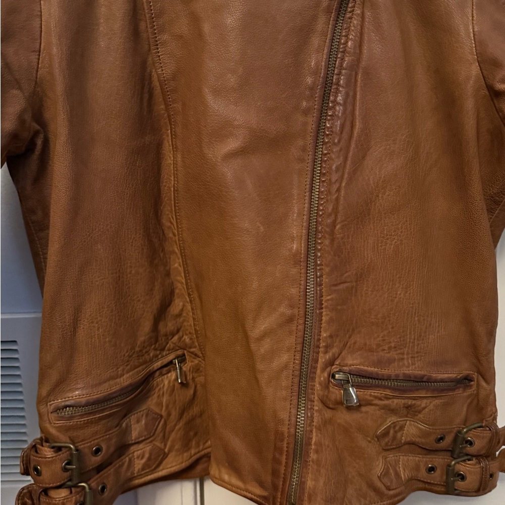 Ralph Lauren Tan Leather Jacket - Picture 5 of 10